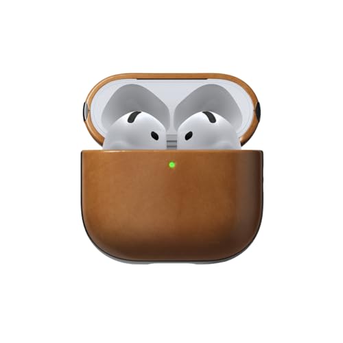 Nomad funda cuero AirPods 4 marrón accesorio de protección de piel