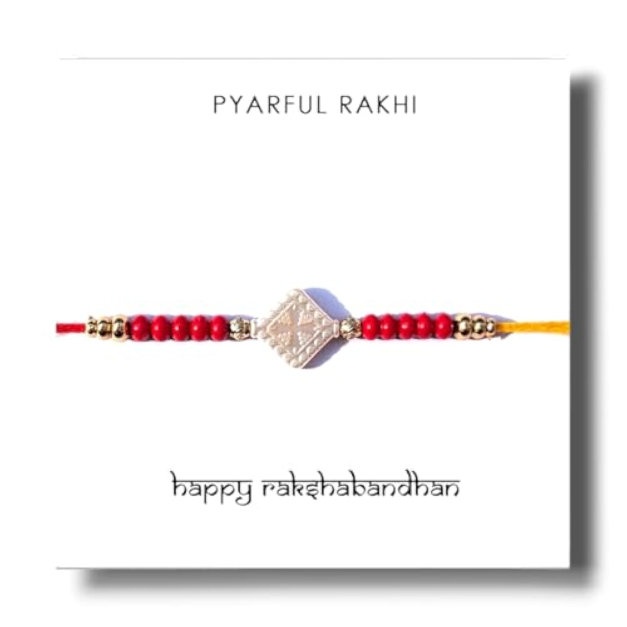 Thread Rakhi Set Twin Combo for Brother with Roli Chawal
