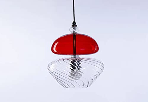Ceiling Lighting Pendant Modern Handmade - Round Blown glass lighting -Handmade Modern Celing lighting - Hanging light fixture handmade-HANGING LED CEILING LIGHT
