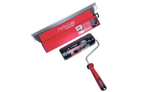 L'OUTIL PARFAIT Kit Plaquiste ParfaitLiss®, Lame à Lisser 45 cm et Rouleau à Enduire Roll'Enduit 220 mm