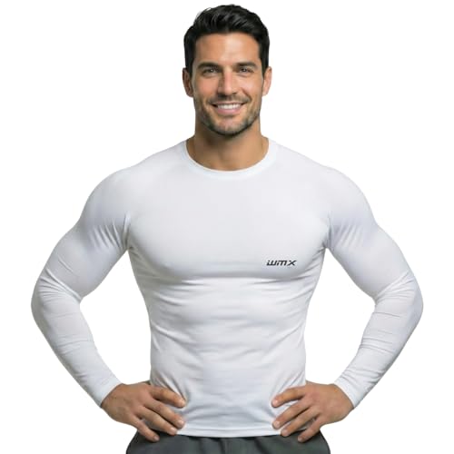 Image of WMX Full Sleeve Plain Athletic Fit Multi Sports Compression T-Shirt, Top Inner Wear