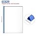PATIKIL 100Pcs Binding Bars, 10mm Binding Bars Slide Grip 70 Sheets Capacity A4 Size Report Binder Triangle Presentation Binder for Report Cover Resume, Blue