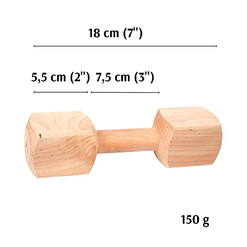 Dingo Apportier Holz aus einem Stück Erlenholz Apport für Gehorsam,Obedience Spiel, Spaß und Hundetraining 150 g 17551