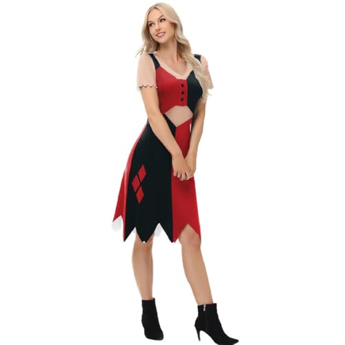 Robe de super-héros clown col V pour briller lors de vos soirées déguisées