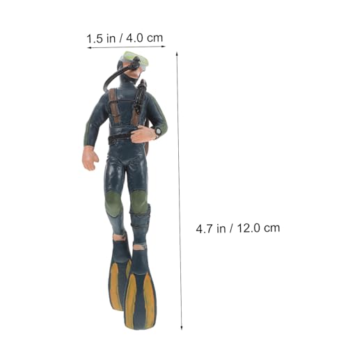 jojofuny 2個 リアルな潜水員模型 科学教育用アクションフィギュア 向けホームデコレーション 机上飾り 水中探検テーマのデスクトップ置物