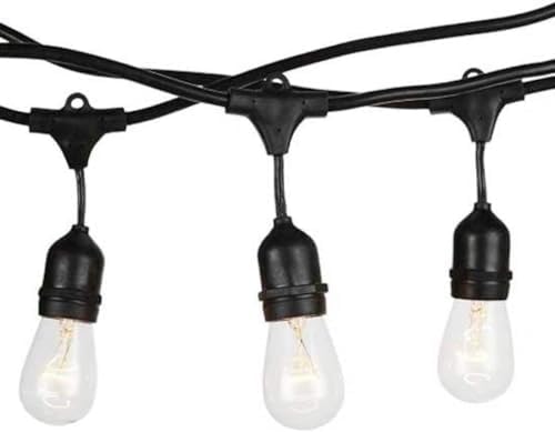 Catena Luci E27 Da Esterno 10 Metri - Catenaria Prolungabile Con 10 Portalampade - IP54 Per Giardino E Terrazzo (Lampadine Non Incluse) - 3