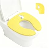 Oskuglin Riduttore WC per Bambini Pieghevole, Sedile WC da Viaggio, Giallo
