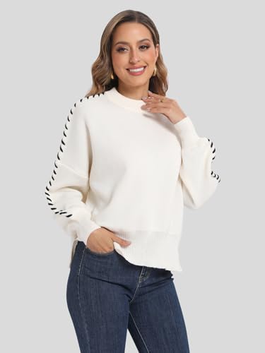 Image of CZRLHYT Women's Sweaters | Pullover Cable Knit Sweaters for Women | Pullover Sweaters for Women