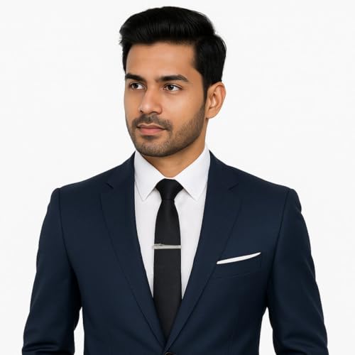 Image of TIE STUDIO Men's Metal tie pin | pack of 1 | Alloy Steel | Superior finishing | Packaging - Black box