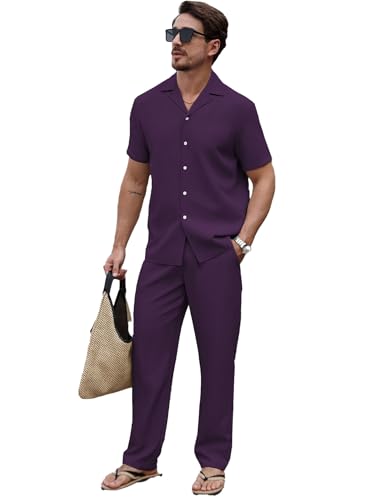 Image of TAGDO Men's Cotton Night Suit Pajama Sets | Night Pants for Man | Co-ord Set for Men |Modern Loungewear (2058)