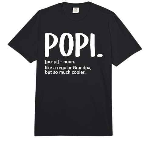 POPI Tshirts for Men Fathers Day idea Regular Grandpa POPI Comfort Colors Adult Heavyweight T-Shirt