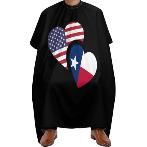 US Texas Flag Hair Cutting Cape for Men Women Waterproof Barber Cape Adjustable Salon Haircut Capes