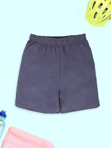 Image of KiddoPanti Girls Cycling Shorts Pack of 3 | Soft & Stretchy Cotton Spandex | Comfortable Fit with Elastic Waistband | Solid Colors Half Tights for Girls Inners