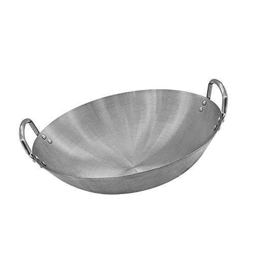 Wok de acero inoxidable de 14 pulgadas miniatura 1