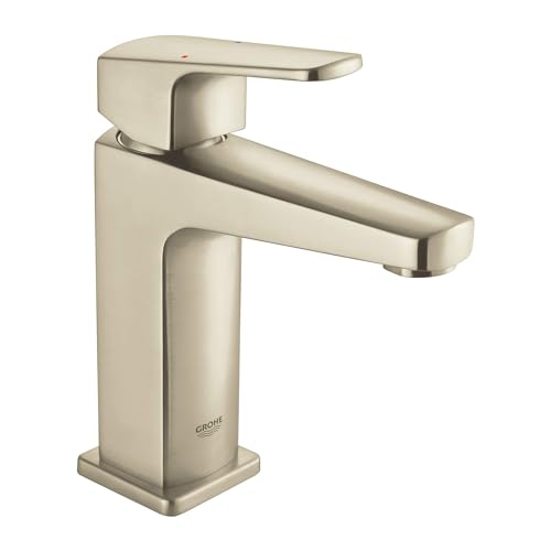 GROHE 23838EN0 Tallinn Single Hole Single-Handle Bathroom Faucet, 1.2 GPM, Brushed Nickel
