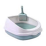 ❤Arenero con forma rectangular, de fácil acceso para los gatos. Coloca la bandeja higiénica en un lugar tranquilo para tu mascota.
