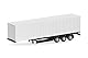 Herpa Teileservice, Spur N, Auflieger 3achs 40ft Container, 2 Stück im Maßstab 1:160, Miniatur Modell, Kunststoff