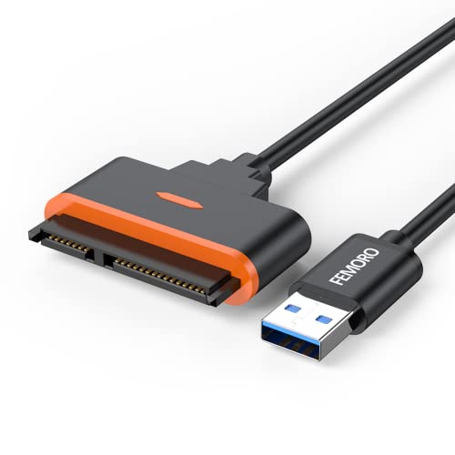 Femoro Sata To Usb 3.0 Adapter, Usb To Sata Iii Hard Drive Adapter Cable, Usb A Sata Adapter Converter Support Uasp Compatible For 2.5 Inch Ssd And Hdd Data Transfer #TOP1