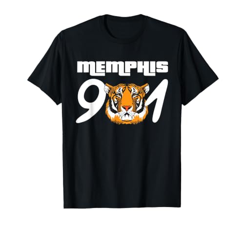 Memphis 901 Tiger Tennessee T-Shirt, Men, Black, 3X-Large