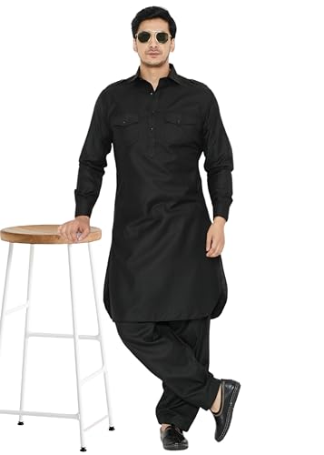 Image of K-ROYALS Full Pathani Suit for Mens /Cotton Blend Pathani kurta payjama set for mens