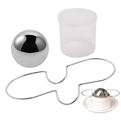 Bola de enfriamiento de espresso de acero inoxidable reutilizable con soporte 4