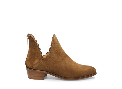STEVEN by Steve Madden Womens Utah Leather Closed Toe, Cognac Suede, Size 7.0