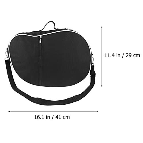 MILISTEN Lyre Harp Storage Carry Bag Wood Lyre Instrument Bag Kalimba Case 16-19 Strings Lyre Harp Bag, Black, 41X29X4CM - Image 3