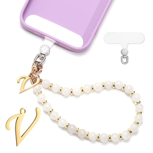 1 Set Beaded Phone Wrist Strap, Initial Phone Charms Detachable Letter B - Photo 47 sur 176
