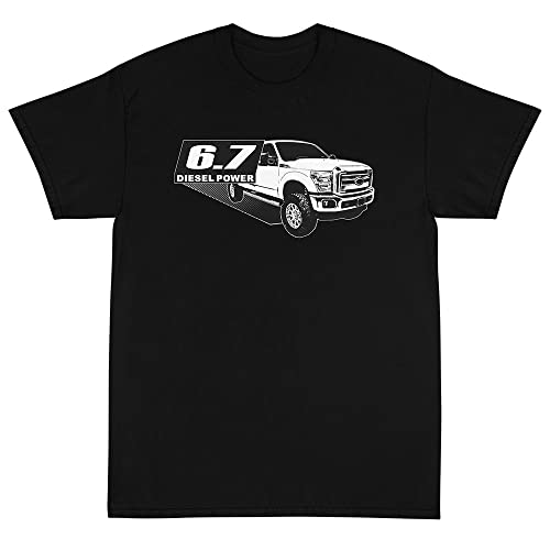 Aggressive Thread Powerstroke Truck 6.7 Power Stroke T-Shirt Black