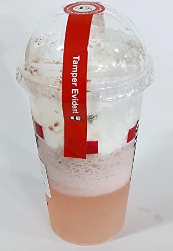 Miniatura 7 de 500 calcomanías seguras y seguras a prueba de manipulaciones para tapas de bebidas de 1 x 9 pulgadas, calcomanías de entrega de alimentos selladas