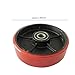 Forklift Single Wheel PU/Nylon Wheel with Bearings Wearproof Manual Truck Fittings Wheels Replacement for Industrial Trolleys, Red and Black