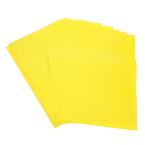 Etiquetas de precio amarillas de papel recubierto, doble cara para destacar ofertas
