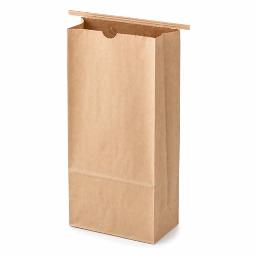 Brown Kraft Paper Coffee Bags with Tin Tie, 5 lb Capacity, R