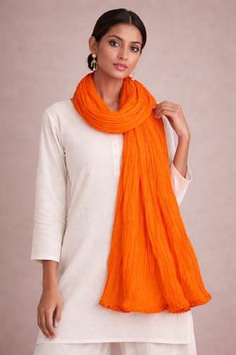 Image of Cotton Plain Solid Color Dupatta Soft Lightweight Dupatta for Women