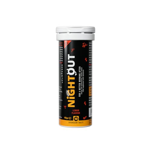 Fast&Up Nightout | Recovery Drink | Electrolyte Amino Acid & B-Vitamin Drink | Zero Sugar | Fizzy Lemon Flavour | 10 Effervescent Tablets | to Support a Fresh & Energised Morning After