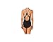 Speedo Monogram - Bañdor de natación para mujer, color negro/blanco, talla 46