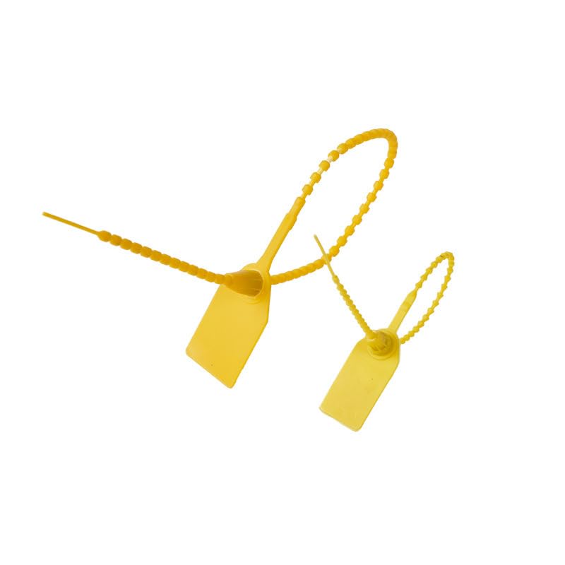Tampon de sécurité jaune pull-tite en lot de 100 scellés plastiques