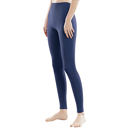 Libella Mujer Leggins Largos Deportivas Multicolor con Cintura de Altura Ajustado Hecho de algodón 4108 Azul Marino L
