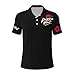 Piz*za Men's Basic Polo Hu&t T Shirts Summer Tee Tops Short Sleeve Crew Neck T-Shirts for Men Teen Boys Tshirt Work Uniform Clothes Black