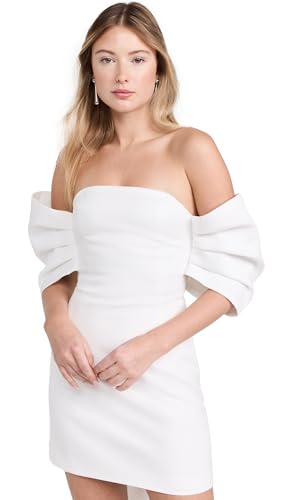 knee length dresses for ladies Elliatt Alexandra Tiered Mini Dress in White – Suite 201 main image 0