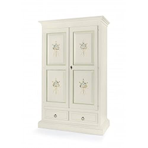 Mar.c.a. Design - Armoire classique en bois de peuplier, style Art Pauvre avec chapeau Gendarme droit, meuble élégant fabriqué en Italie (différentes...
