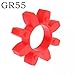 Flexible Coupling Insert For GR14/19/24/38-125 Urethane Shaft Coupler Open Center Red Polyurethane Spider Fit For Industrial Machinery Drives Conveyor Systems Pumps(GR55)