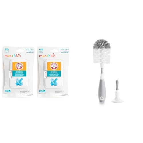 Image of Munchkin® Arm & Hammer Pacifier Wipes 72 Count & BristleTM Bottle Brush with Nipple Brush