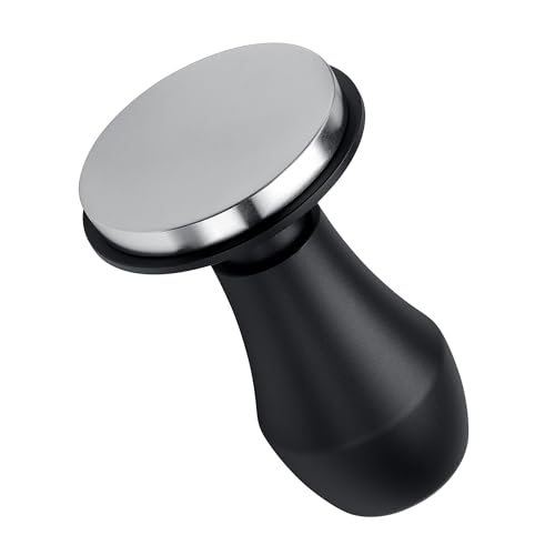 Image of Normcore 58.5mm Coffee Tamper V4.1 with Click Sound Feedback, Spring Loaded Tamper With Stainless Steel Flat Base, Compatible with 58mm Espresso Machine Portafilter, Black