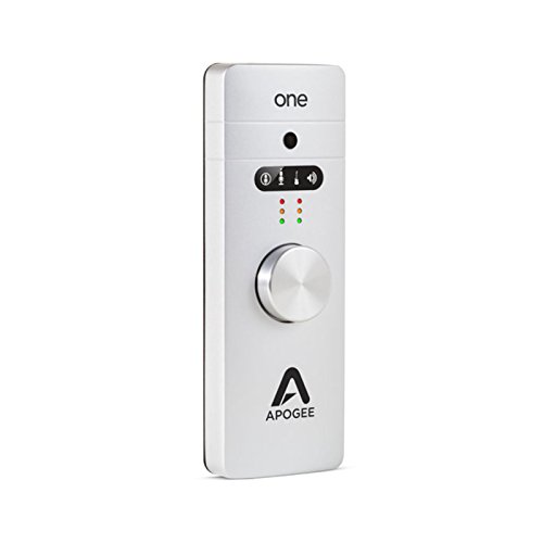 Apogee One - Audio Interface for Vocals and Instruments with Built In Studio Quality Condenser Microphone for iOS, Mac & Windows PC, Headphone DAC for audiophiles, Made in USA (Silver)