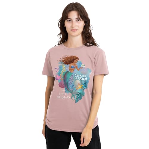 T-shirt Ariel Disney rose pour femme coupe confort au quotidien