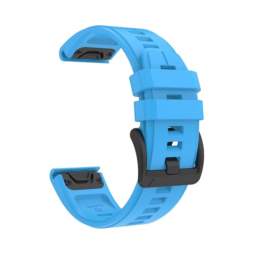guoren Correa de Silicona de 22mm y 26mm fit for Garmin Fenix ​​8 Epix Pro, 47mm, 51mm, Fenix ​​5X 5 Plus 6 6X Pro 7 7X(Sky Blue,22mm Fenix 5 5 Plus)