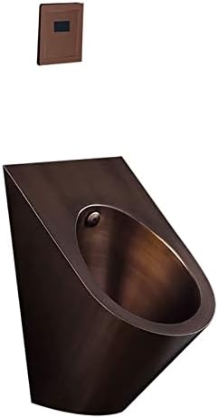 Urinal Wall-Hung Toilet, Wall-Mounted Male Urinal Induction Drainage Public Toilet Urinal Small Vertical Toilet, Suitable for Families, Hotels,Brown-A