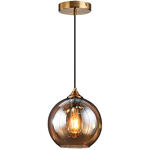 Lustre suspension en verre idéal pour sublimer l'ambiance d'un hall d'entrée chaleureux
