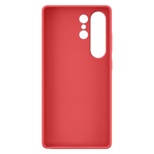 Image of Samsung Galaxy S25 Ultra Silicone Phone Case, Protective Cover, Color Variety, Smooth Grip, Durable Design, Snug Fit, US Version, EF-PS938CREGUS, Red